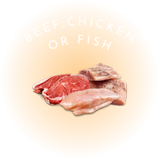 Beef, Chicken or Fish