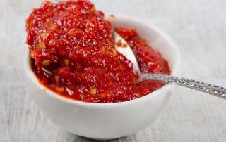 Chilli Jam Chutney in a ramekin